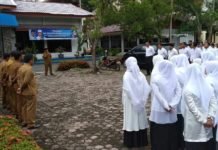 Puluhan CPNS Dalam Lingkup Disdikbud Aceh Besar Ikuti Apel