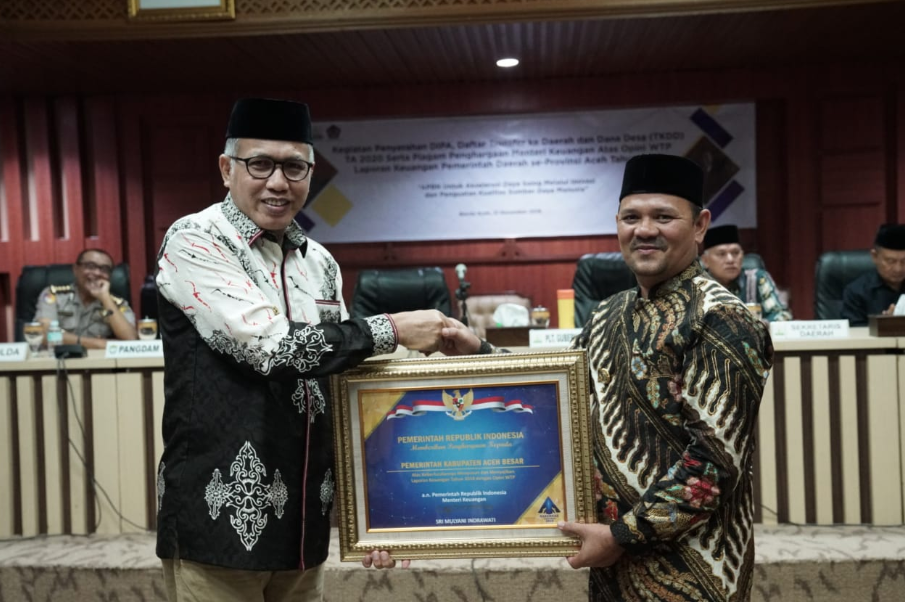 Aceh Besar Terima Daftar Transfer ke Daerah dan Dana Desa (TKDD) Tahun Anggaran 2020 Sebesar 1,6 Trilyun