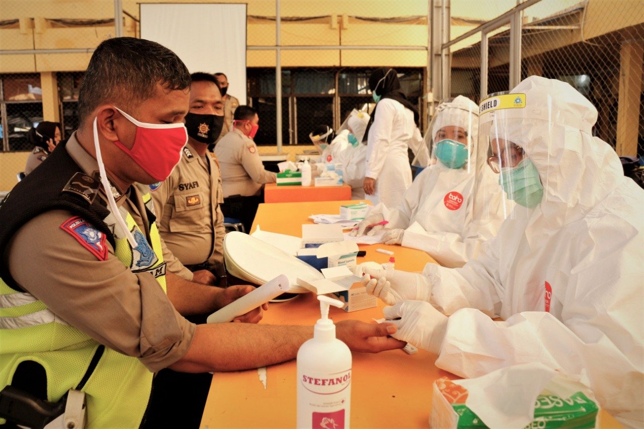 300 Anggota Polresta Jalani Rapid Tes