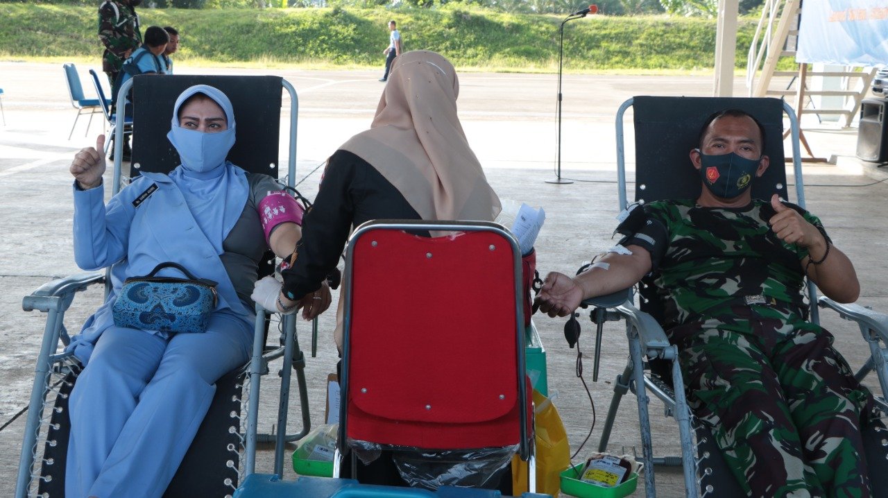 Lanud SIM Laksanakan Donor Darah di Shelter Galaxy