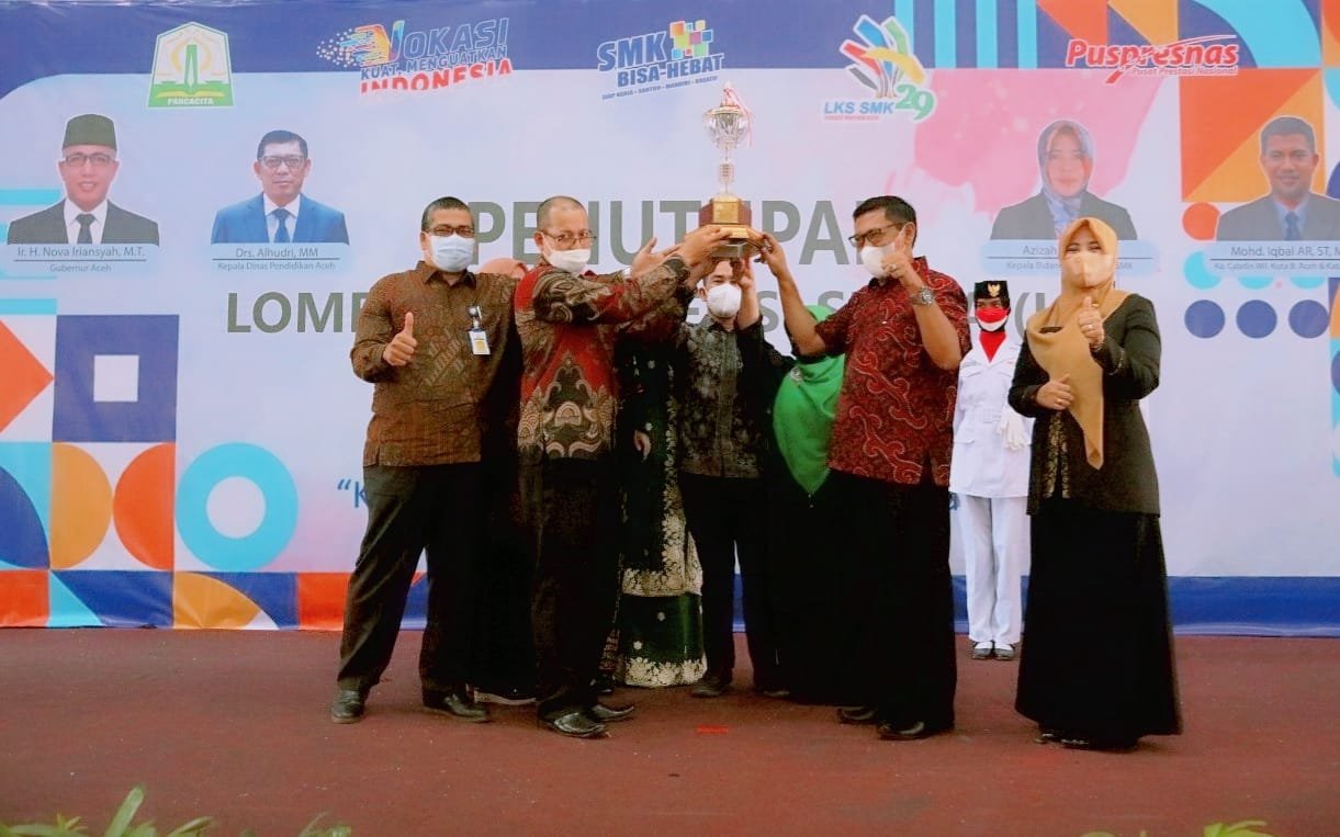 Banda Aceh Juara Umum LKS Provinsi Aceh 2021