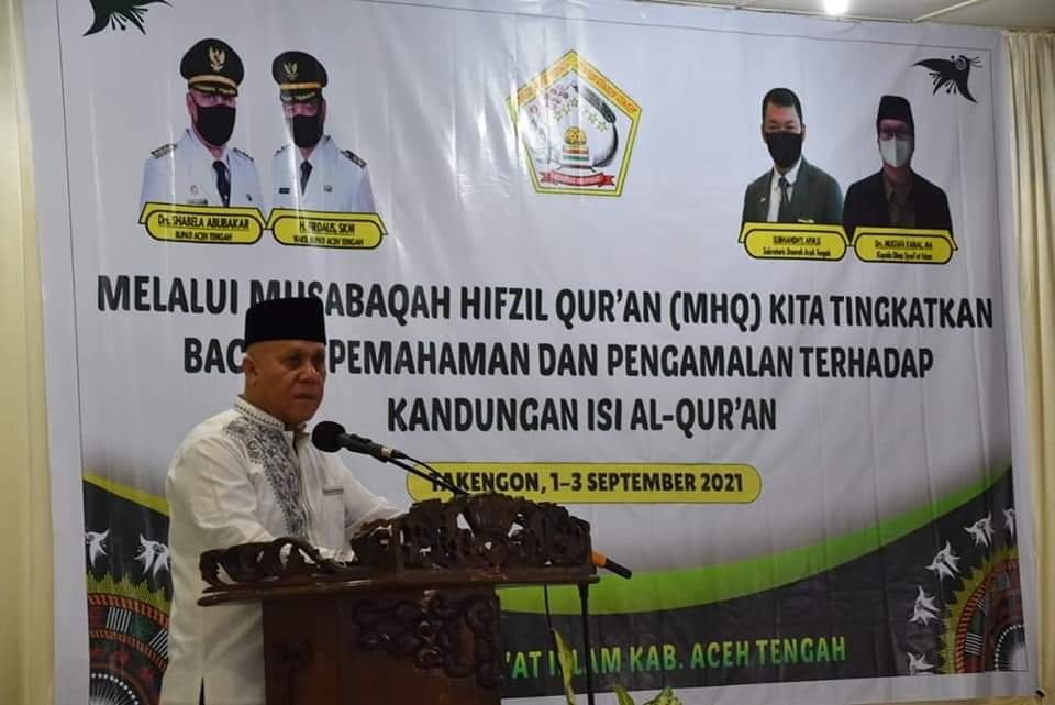 Bupati Aceh Tengah Buka MHQ Ke-5 Tingkat Kabupaten Tahun 2021