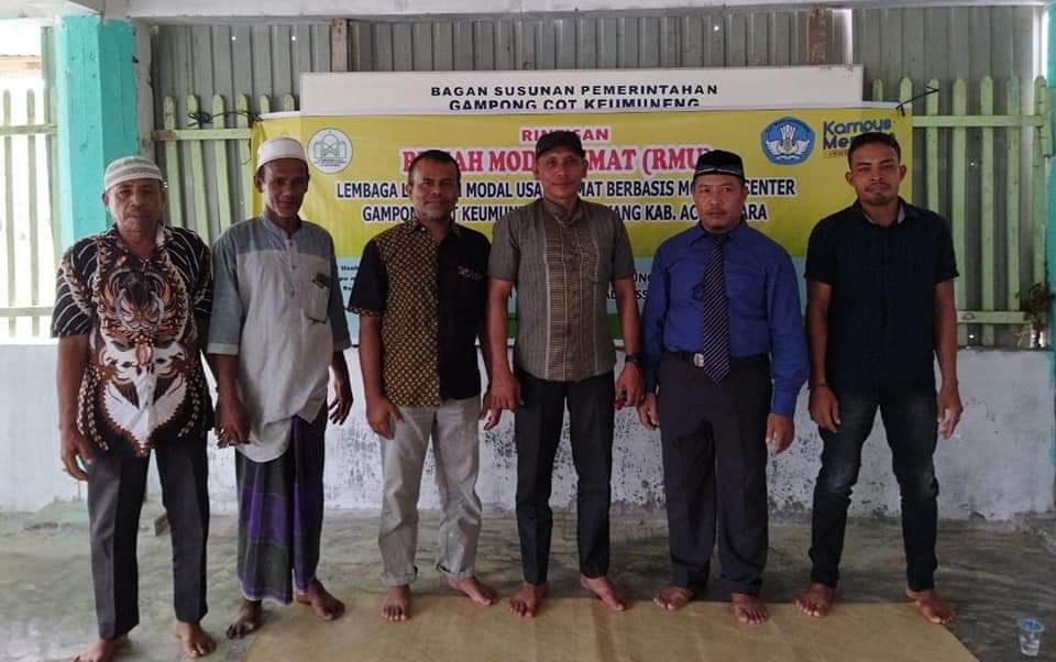 Dosen Unimal Rintis Lembaga Rumah Modal Umat Berbasis Mosque Center di Gampong Cot Keumuneng
