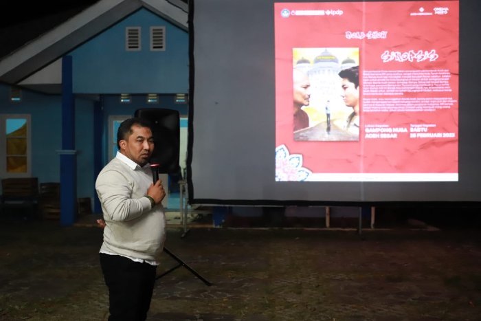 Pj Bupati Aceh Besar Apresiasi Roadshow dan Nobar Film di Gampong Nusa Lhoknga