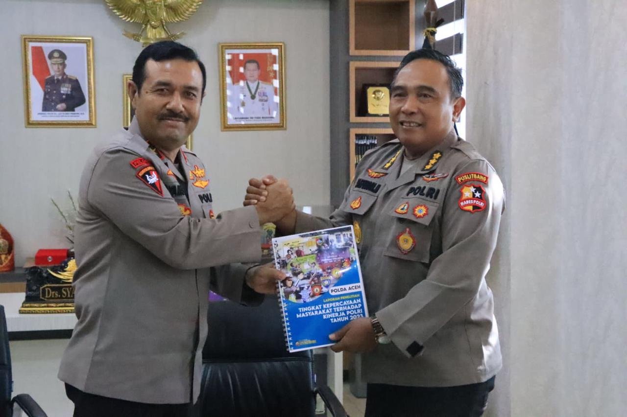Wakapolda Aceh Terima Hasil Penelitian IKM, Kategorinya Sangat Baik