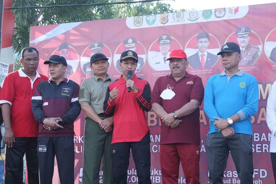 Hadiri Senam Sehat Menuju Pemilu 2024, Ketua DPRK Paparkan 4 Faktor Terwujudnya Pemilu Bermartabat