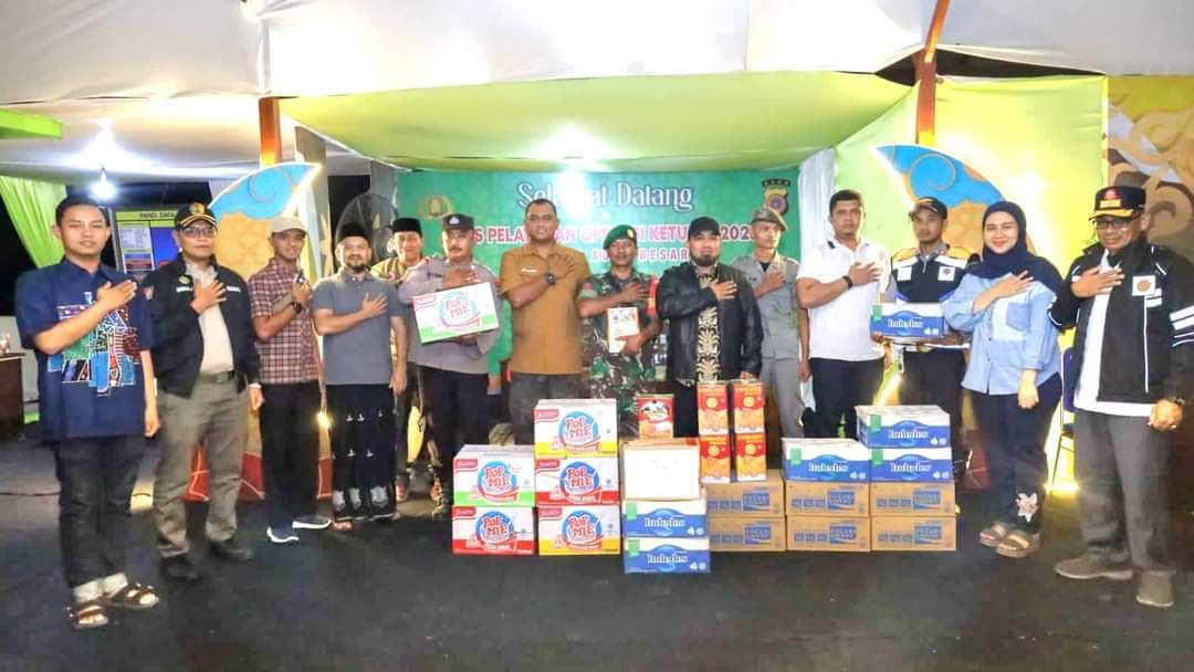 Pj Bupati Aceh Besar Serahkan Logistik dan Pantau Pos Pengamanan Lebaran Bersama Forkopimda