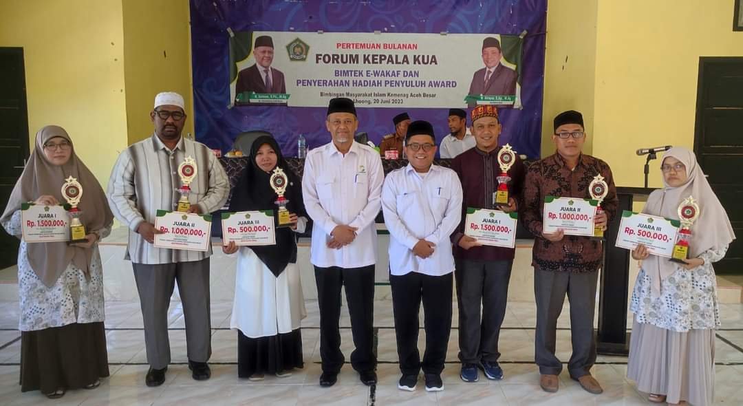 Diumumkan di Lhoong, Dua Penyuluh Kemenag Aceh Besar Lolos ke Event Provinsi
