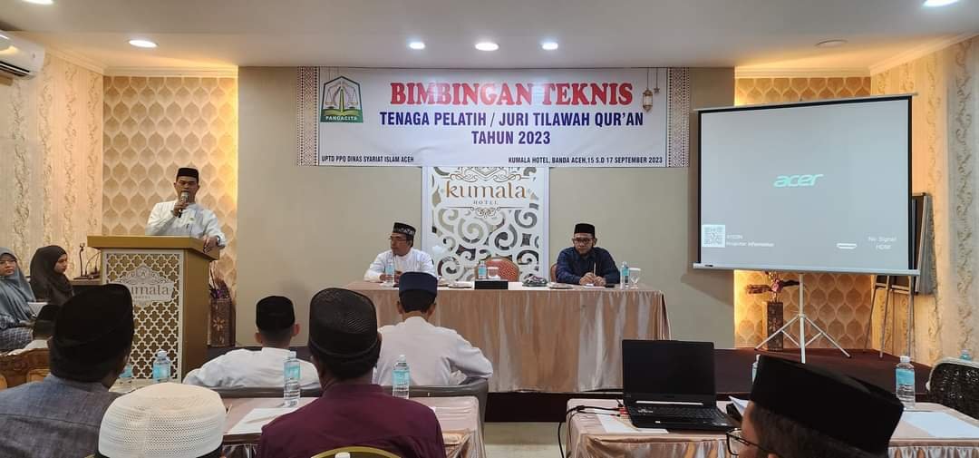 Dinas Syariat Islam Aceh laksanakan Bimtek Tenaga Pelatih / Juri Tilawatil Qur’an