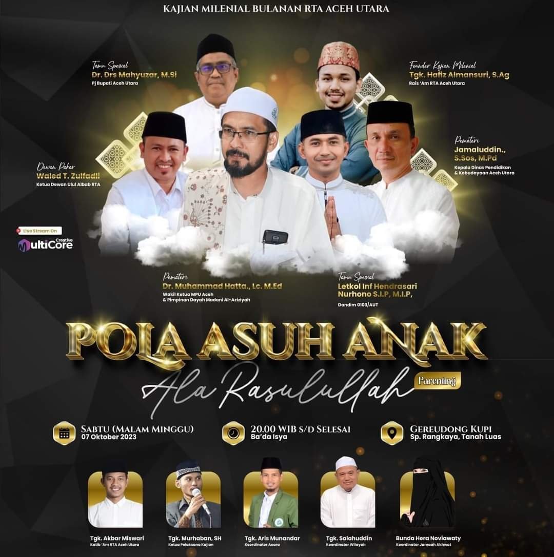 Catat! Kajian Millenial RTA Aceh Utara Kembali Hadir di Geureudong Kupi Bulan Ini, Bahas Ilmu Parenting