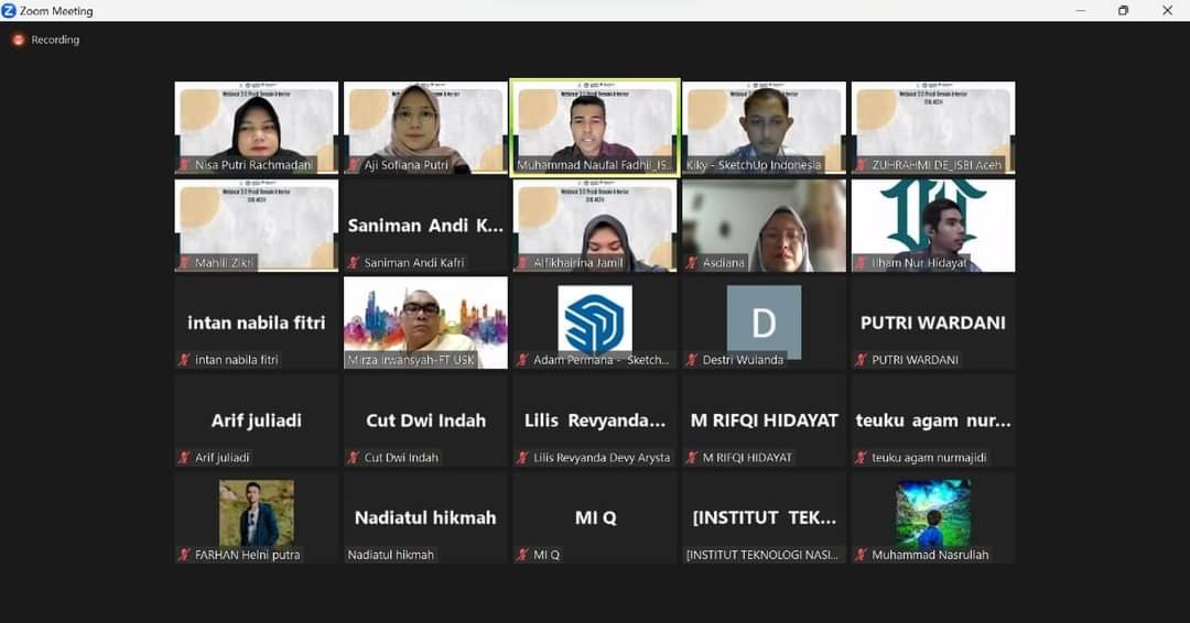 Desain Interior ISBI Aceh Adakan Workshop Bersama Sketchup Indonesia