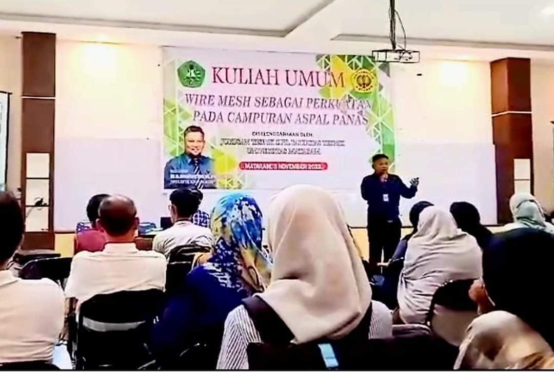 Dekan Fakultas Teknik Universitas Almuslim menjadi Nara sumber pada Kuliah Umum di Fakultas Teknik Universitas Mataram