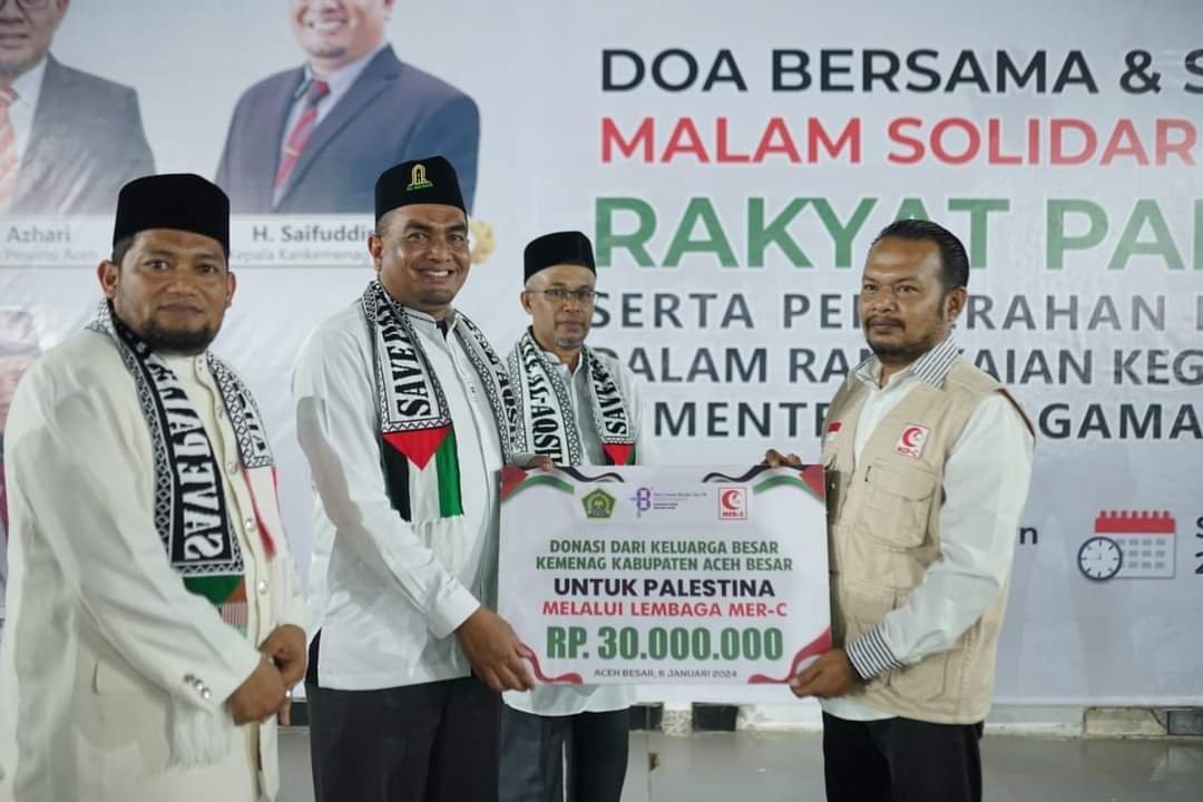 Kemenag Aceh Besar Percayakan Donasi Palestina melalui MER-C
