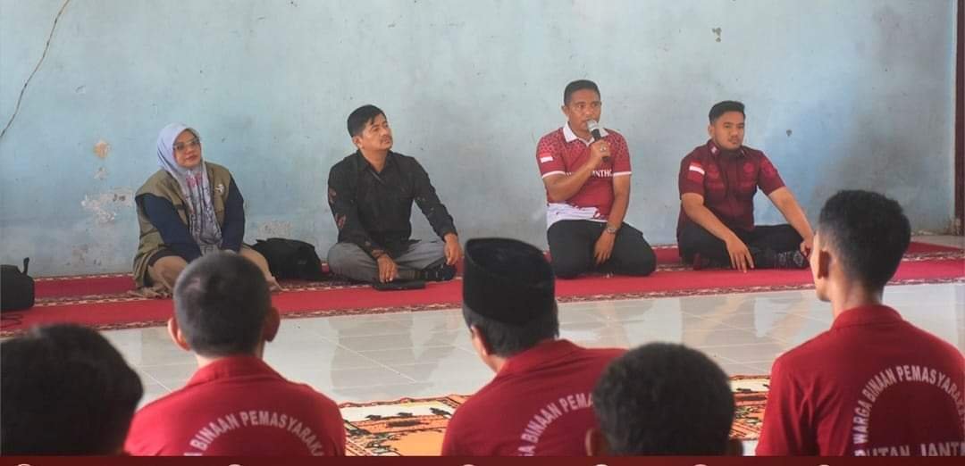 Warga Binaan Rutan Kelas II B Jantho Dapatkan Sosialisasi Tata Cara Memilih dari KIP Aceh Besar