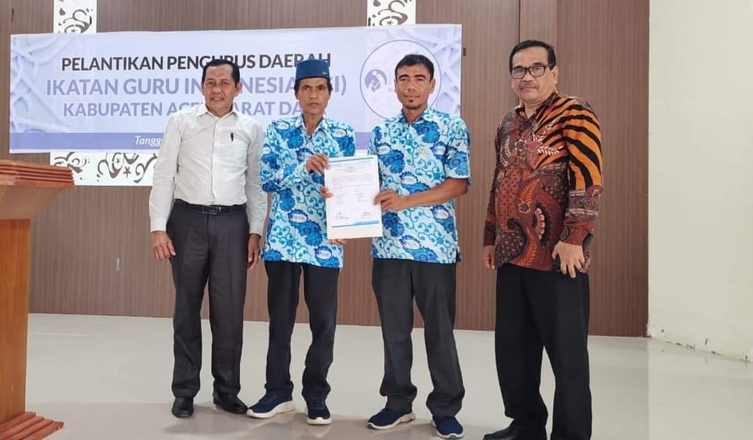 Pengurus IGI Abdya Periode 2024-2028 Dilantik, M Taufiq sebagai Ketua