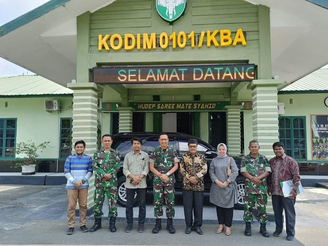 Panitia Kongres Peradaban Aceh II di ISBI Aceh Audiensi dengan Dandim 0101 KBA