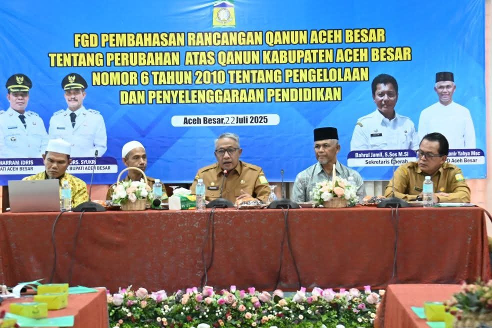 Asisten I Buka FGD Perubahan Rancangan Qanun Pendidikan Aceh Besar 1 FB IMG 1753157199549