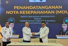 ISBI Aceh dan Ditjenpas Aceh Jalin Kerja Sama Pengembangan Seni Budaya untuk Warga Binaan