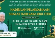 Ustaz Muhadar AR Khatib Idul Fitri di Masjid Muhammadiyah Bireuen, 20 Maret 2026