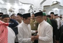 Wagub Aceh Salat Idul Adha di Masjid Raya Baiturrahman, Ribuan Jamaah Padati Pelataran