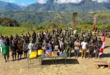 Langkah Nyata Menjaga Papua Damai: Koops TNI Habema Kuasai Honai Kelompok Bersenjata OPM, Tiga Pucuk Senjata Api Berhasil Diamankan
