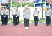 Polres Aceh Jaya Gelar Upacara Hari Juang Polri, Ipda Zandi Erika Jadi Danup