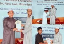 Tiga Santri Raih Juara Program 40 Hari Santri Baru Dayah Wakaf Barbate