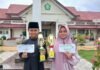 Inspiratif! Naura dan Waliyul adalah Kakak Beradik Asal Simpang Tiga Raih Juara 1 Khat Hiasan Mushaf di FASI XI Pidie